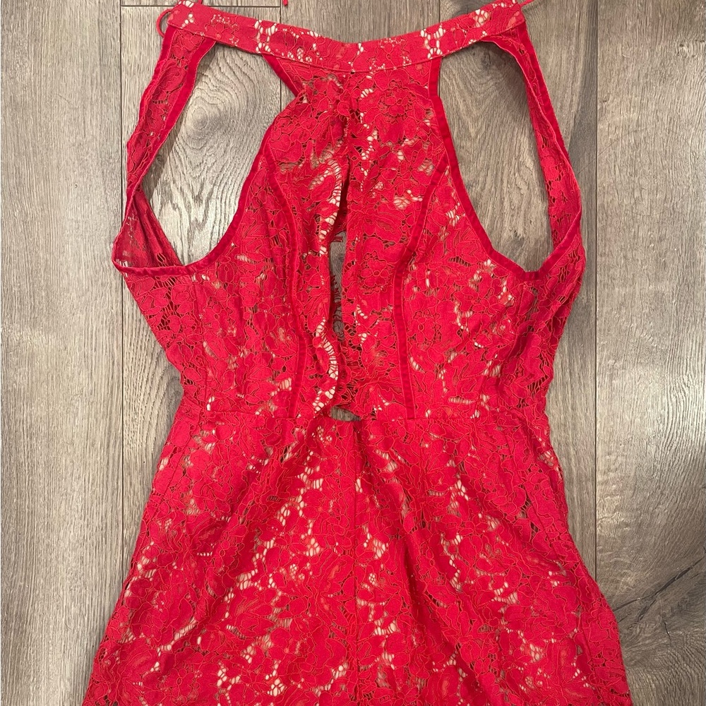 Stunning Red Lace Dress